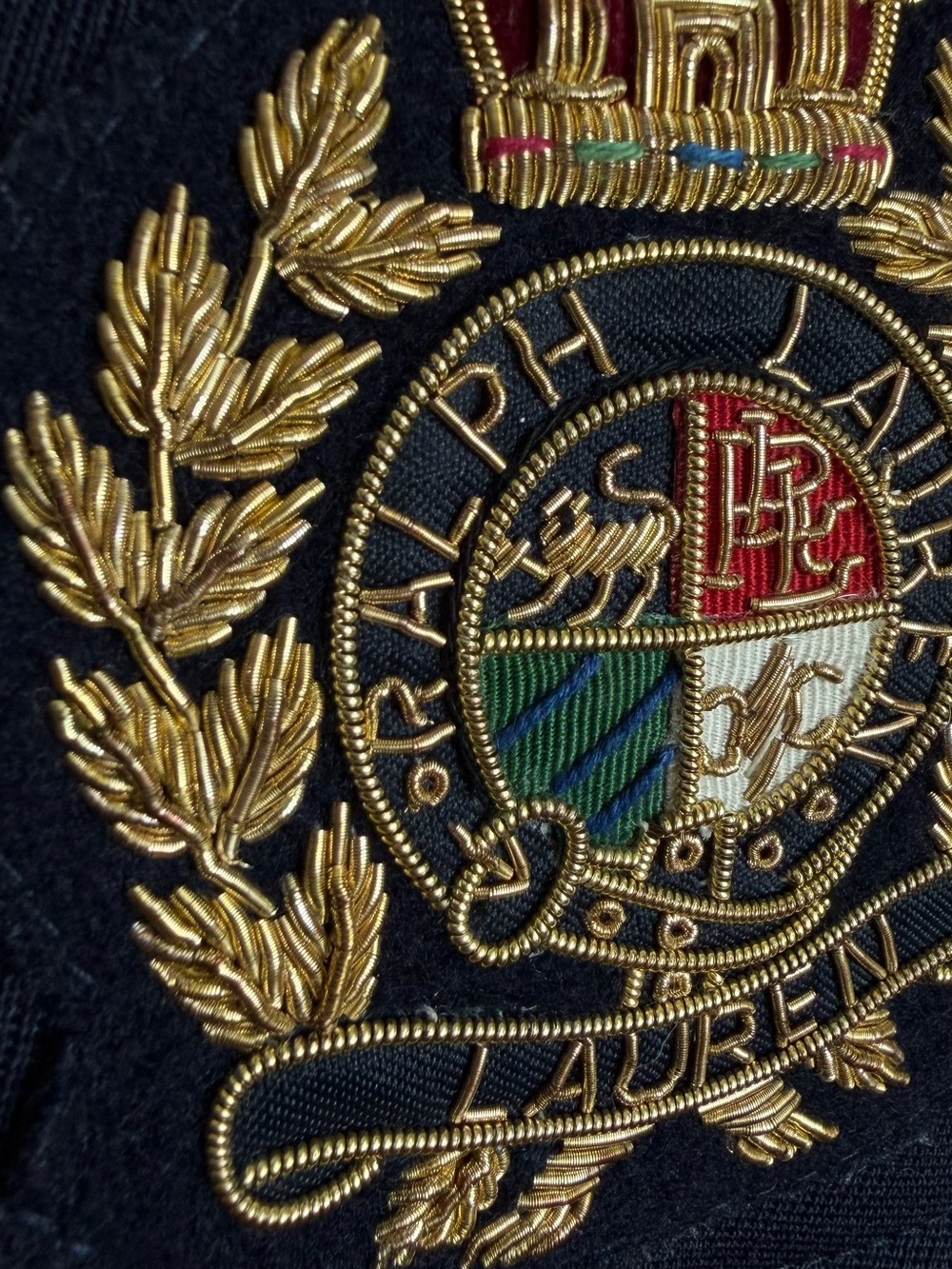 Classic Ralph Lauren Navy Wool Blazer with Embroidered Beaded Crest Old Money - Picture 11 of 12